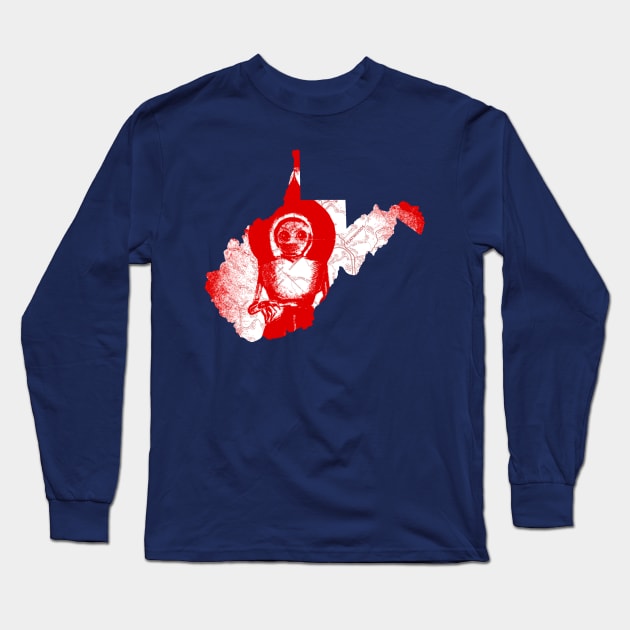 WV Monster #5 Red White Long Sleeve T-Shirt by AWSchmit